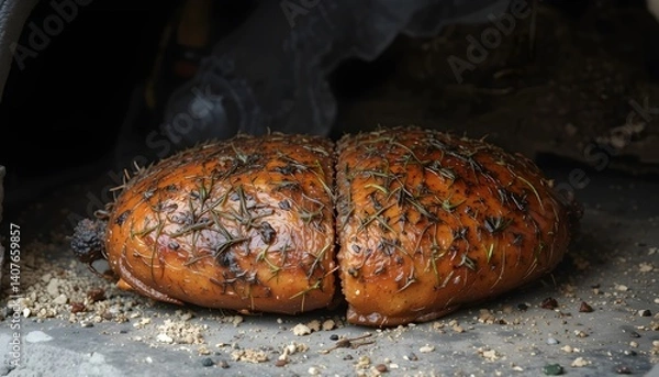 Obraz grilled chicken with vegetables