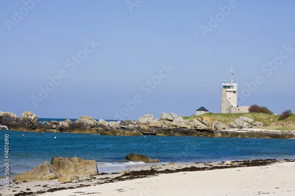 Fototapeta view of a beach in brittany