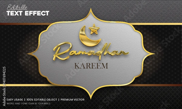 Obraz Islamic themed Background with gold frame editable tex effect 2