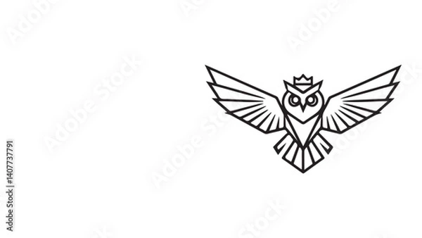 Obraz Simple and creative owl logo design vector.