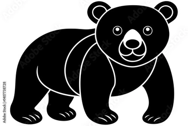 Fototapeta Adorable and colorful vector illustration of cute animals perfect for children’s designs, nursery prints, educational materials, greeting cards, and digital projects. 