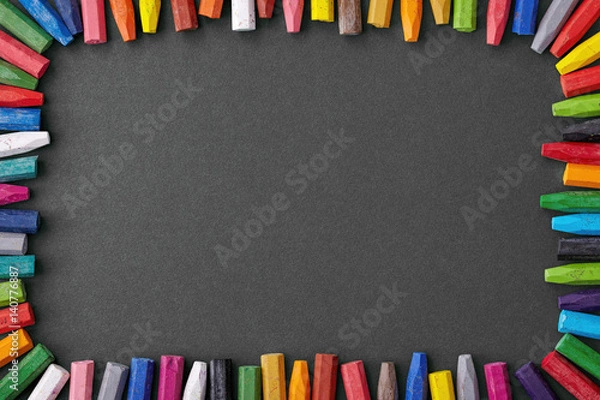 Obraz Colorful crayon background 