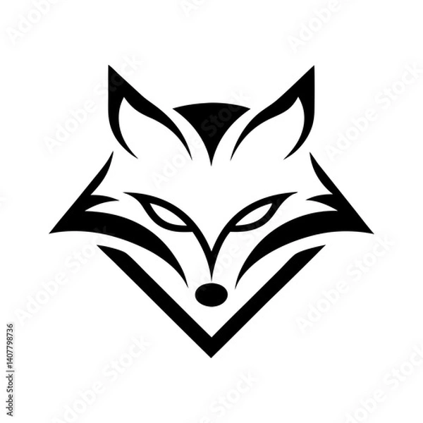 Obraz Minimalist Fox Head Logo  Icon Vector Illustration