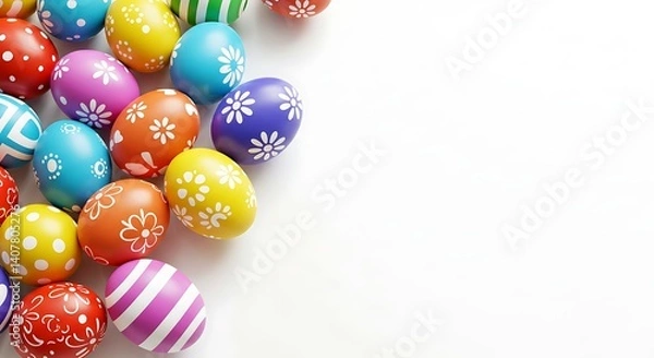 Fototapeta colorful easter eggs