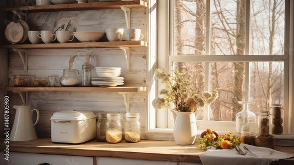 Fototapeta distressed white rustic wood