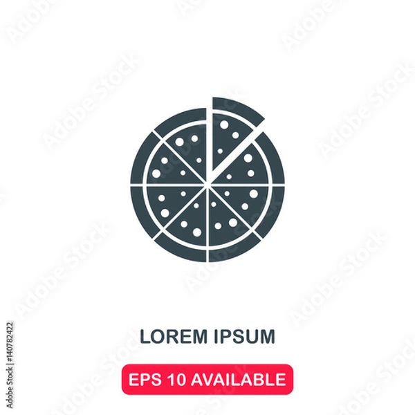 Obraz Pizza icon vector