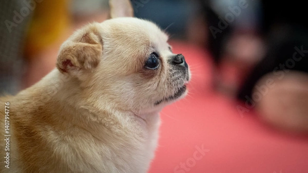 Fototapeta The chihuahua is in a sad mood.