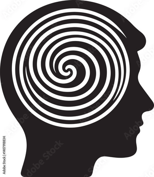 Fototapeta Spiral head vector