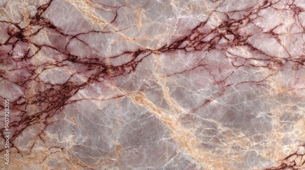 Fototapeta Marble Texture with Dark and Gold Veins Abstract Design