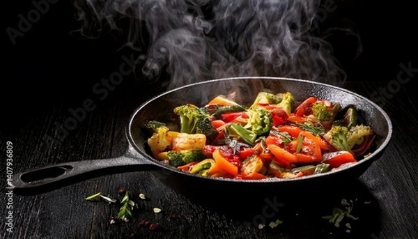 Fototapeta Steamed vegetables