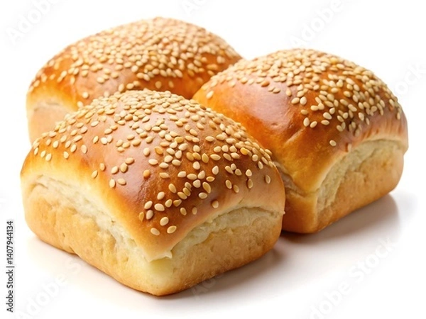 Obraz Soft and Fluffy Sesame Bread Loaves