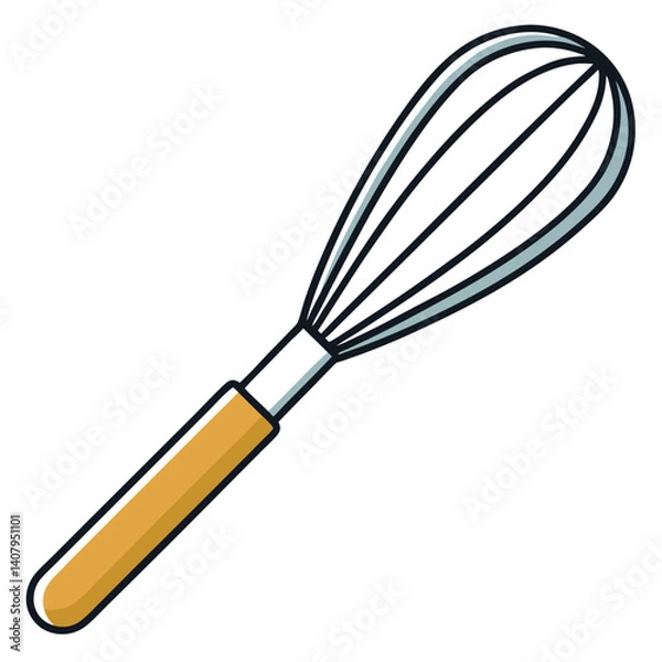 Fototapeta Whisk illustration flat vector design