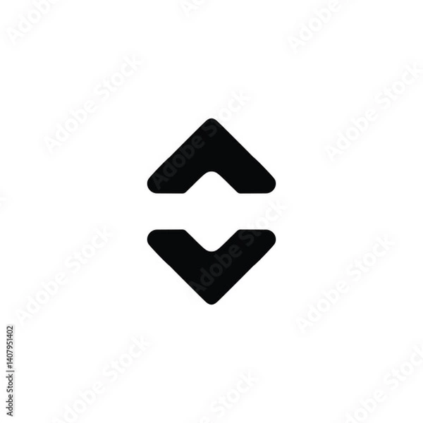 Fototapeta Expand Arrows Icon Vector: Up Down Resize Symbol