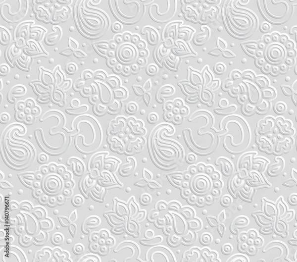 Obraz Paper 3D OM seamless pattern