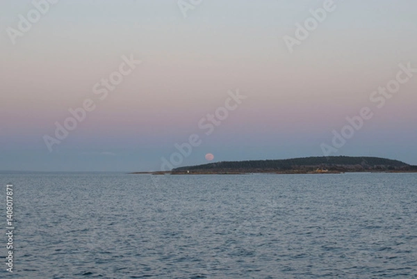 Obraz moonrise in sunset 