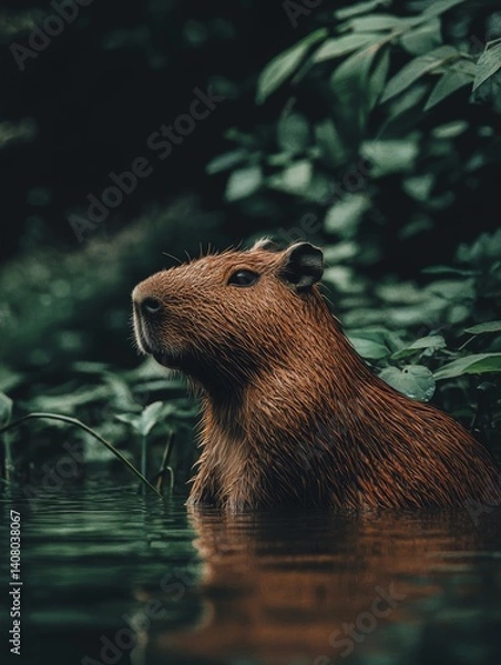 Fototapeta Capybara in the Amazon Rainforest