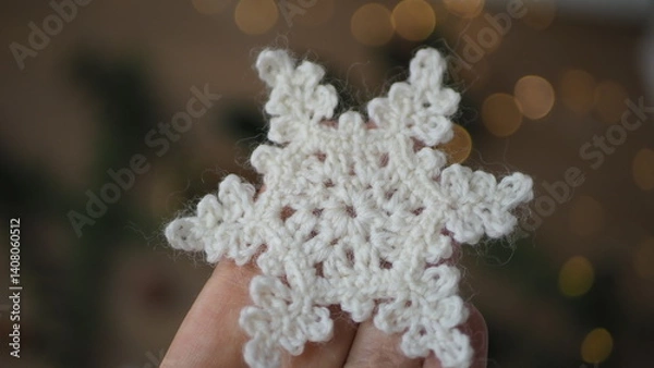 Obraz wełna gwiazda