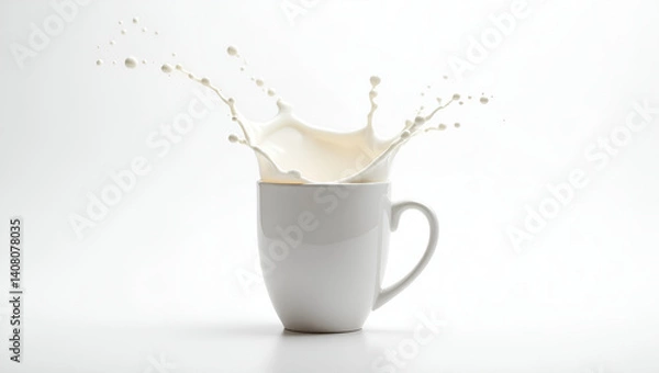 Fototapeta Milk Splash Art in a Cup
