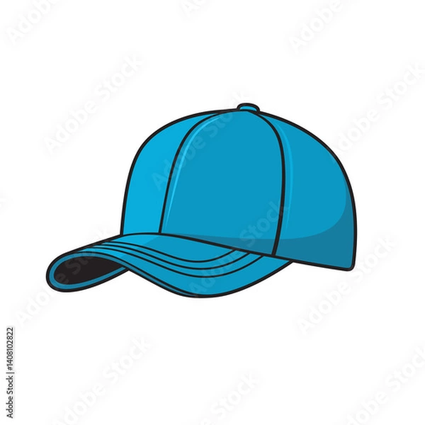 Fototapeta cap vector illustration blue baseball cap design