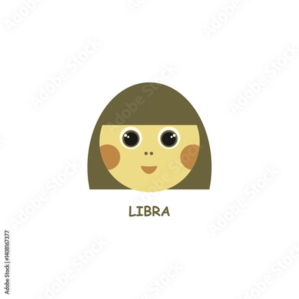 Obraz zodiac sign libra in the form of a girl