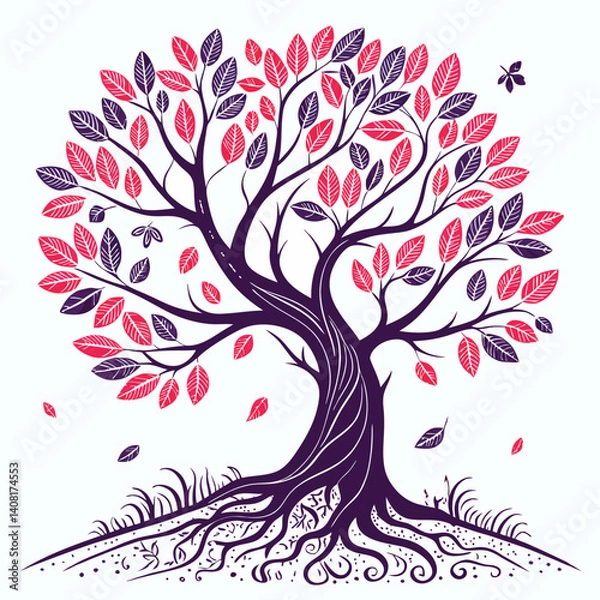 Fototapeta Creative Trees Vector TEmplate