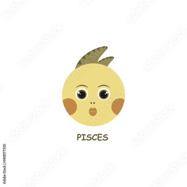 Obraz zodiac sign fish in the form of a child