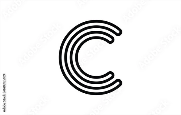 Obraz Elegant Letter C logo Vector Template Initial Letter C Logo Design. Creative And Modern C logo
