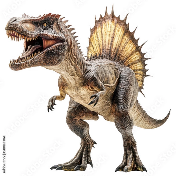 Fototapeta Spinosaurus Dinosaur Roaring with Open Mouth