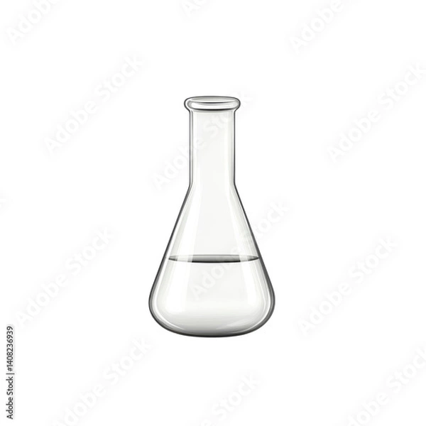 Fototapeta Erlenmeyer Flask with Liquid - Scientific Experiment Concept