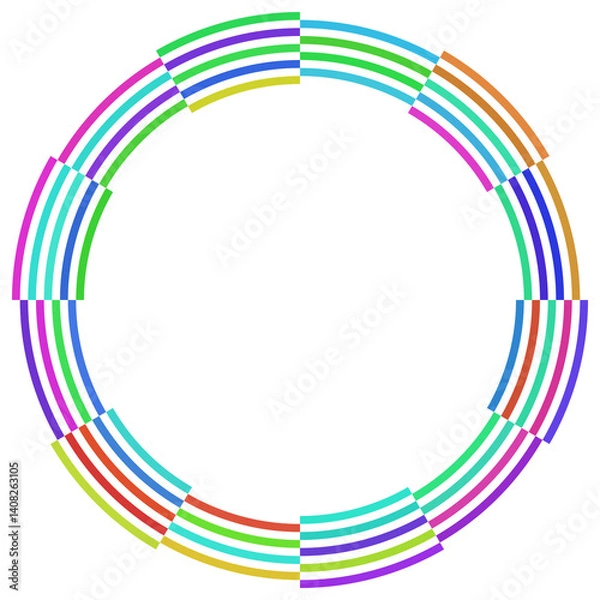 Fototapeta Abstract circle mirage technology frame.	