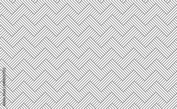 Fototapeta Vector abstract pattern with diagonal rectangles. Striped pattern in retro style