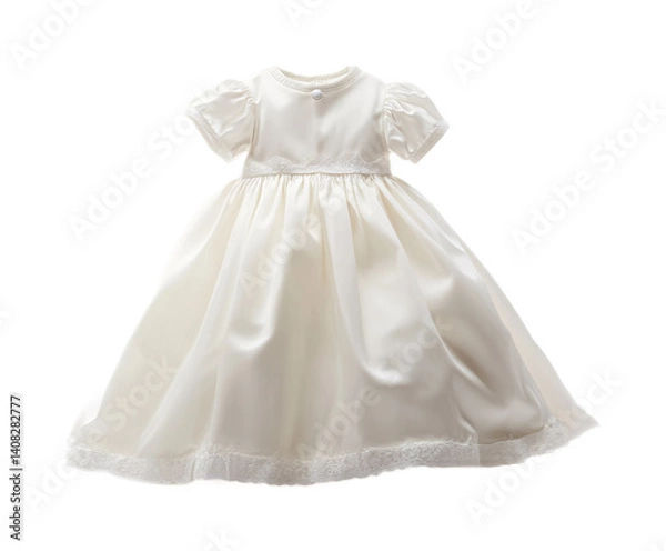 Fototapeta Christening Gown for Christian Baptism - Isolated on White Background