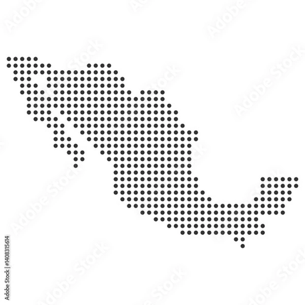 Obraz Dotted Mexico map vector illustration