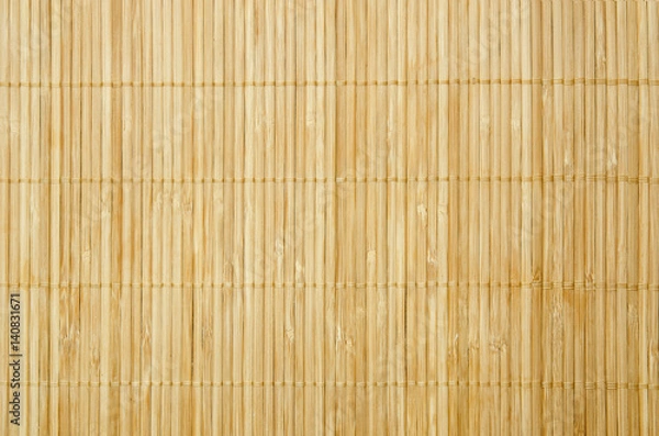 Fototapeta Close up background from bamboo table cloth