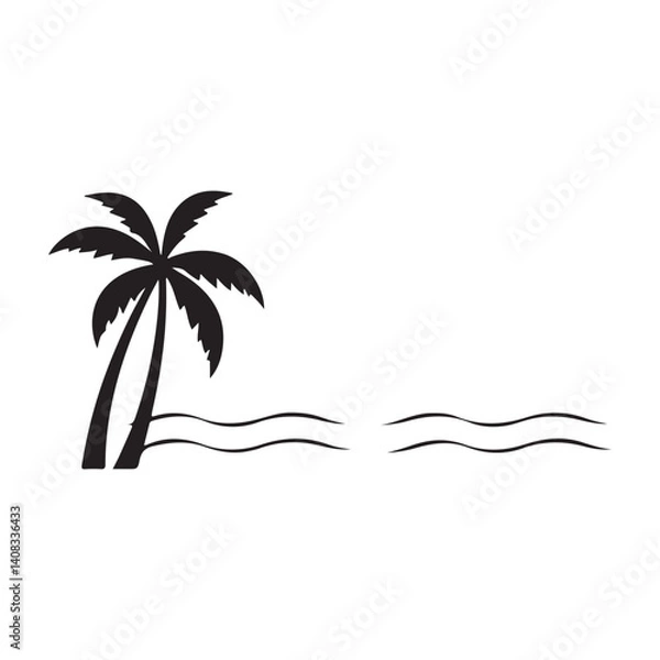 Fototapeta palm tree vector illustration