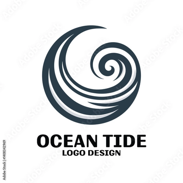 Obraz Ocean Tide Vector Logo Design