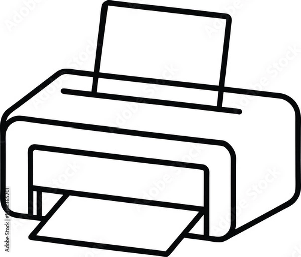 Obraz printer icon vector illustration