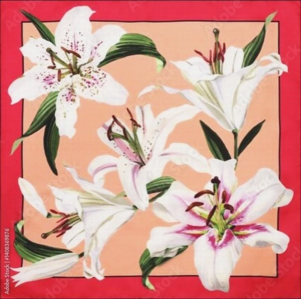 Obraz Multi color Pucci inspired composition for scarves and other textile products