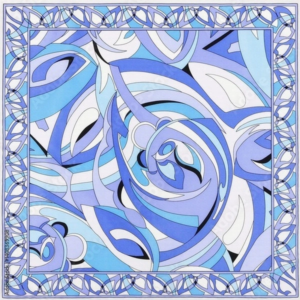 Obraz Multi color Pucci inspired composition for scarves and other textile products