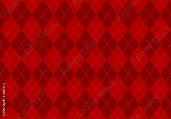 Fototapeta Red argyle pattern