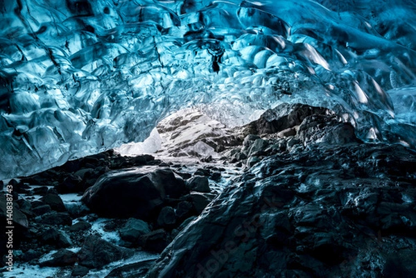 Obraz Winter ice caving tour 