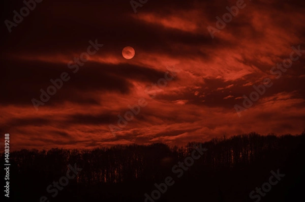 Obraz Moody red sunset