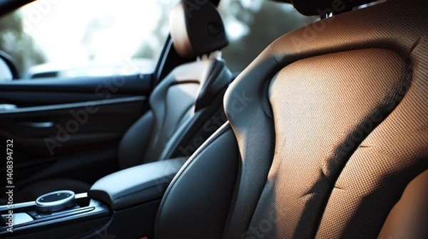 Obraz Car interior, part of front seats.