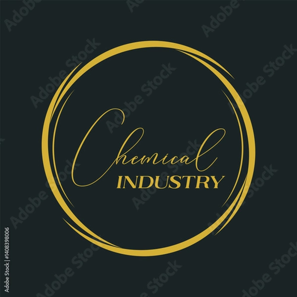 Obraz Chemical Industry Elegant Typography - Modern Script Font & Stylish Lettering Vector Design
