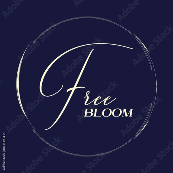 Fototapeta Free Bloom – Elegant Handwritten Script Font  Modern Typography Vector Design