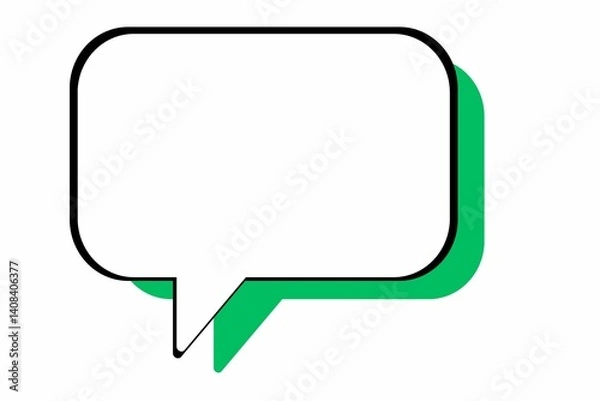 Fototapeta Green speech bubble icon