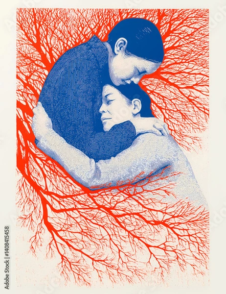 Obraz couple embracing