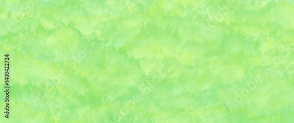 Fototapeta Abstract yellow green vector watercolor texture background with brushstrokes. Spring background. Summer illustration.