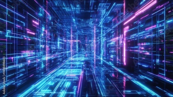 Obraz Quantum AI Processing Infinite Data StreamsJPEG