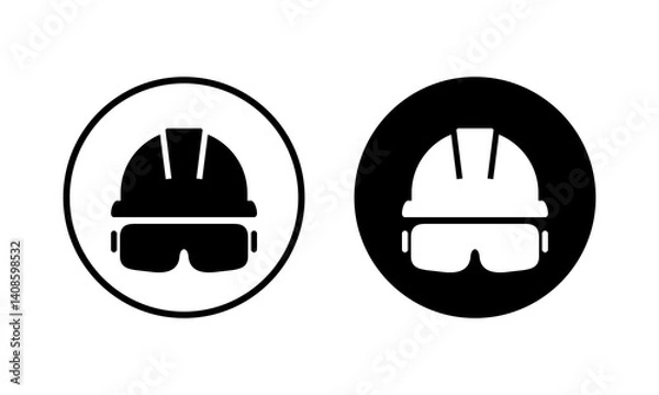 Obraz Helmet icon vector illustration. Motorcycle helmet sign and symbol. Construction helmet icon. Safety helmet
